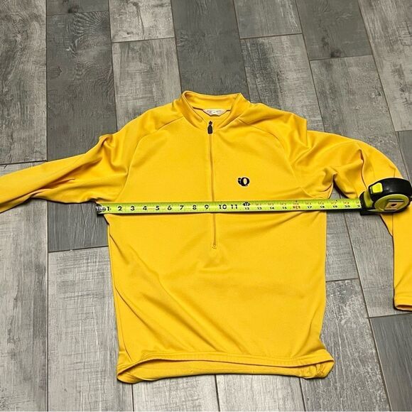 Pearl Izumi Long Sleeve Yellow Black Full Zip Cycling Bike Warm Jersey 1/4 Zip M - Picture 7 of 11